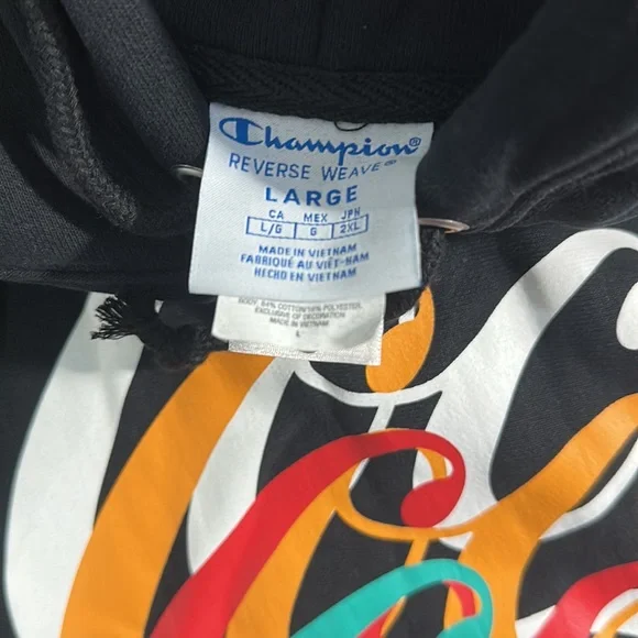 Champion Black Multicolor Graphic Hoodie - Picture 4 of 4